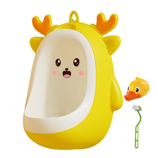 Boys Potty Training Urinal Cartoon Animal Shape Wall-Mounted Pee Trainer with Rotating Windmill Target Children Urinal