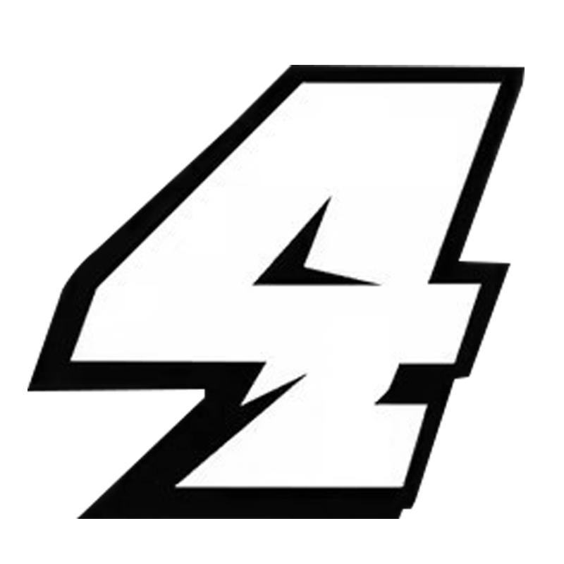 1PC Motorcycle Reflective Sticker,Helmet Decoration,Waterproof And Wear-Resistant,Arabic Numeral Sticker,Motorcycle Accessories