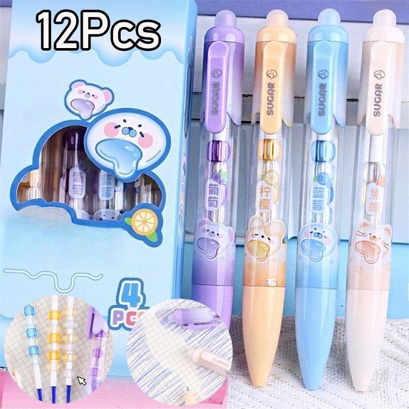 

8 шт. Нейтральные ручки для гладкого письма Мультяшные нажимные нейтральные ручки Эстетичные канцелярские товары Офисные принадлежности Подарки 8Pcs