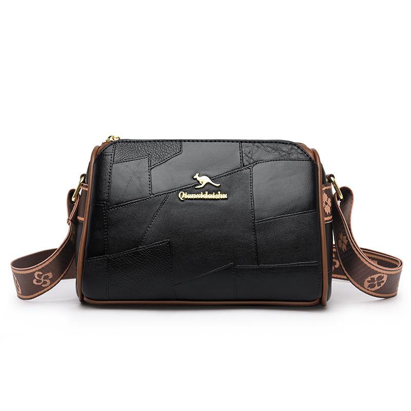 

New splicing pillow bag multi-layer fashionable versatile commuter shoulder messenger women s bag чёрный