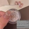 New Year Little Horse Sparkly Zirconia Rhinestone Nail Art Kit - High Quality Strips, Irregular Shapes, Pearls & Rhinestones