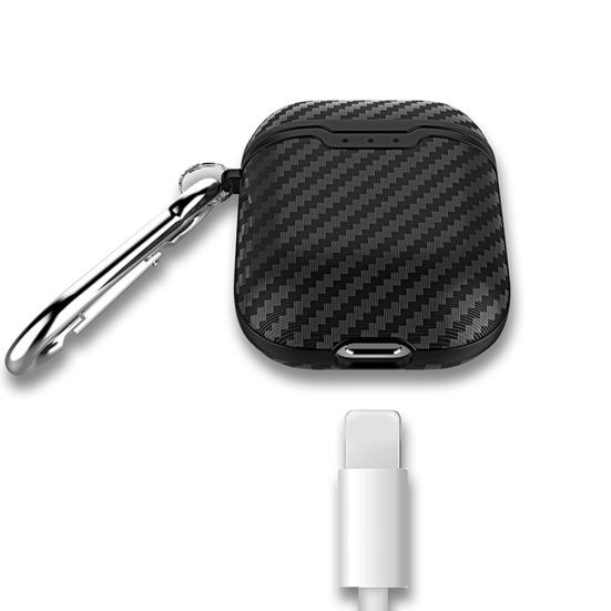 Carbon Fiber Dust-proof Protective Cover Case for AirPods 1/2 Bluetooth-compatible Earphone