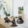 Meditations Clumsy Hippo Figurine Plastic Craft Desktop Shelf Decors Perfect Gift For Meditating Enthusiasts Collectors