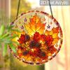 2D Flat Acrylic Autumn Harvest Festival Maple Suncatcher Decorative Hanging Ornament, 7.87/11.81inches Fall Season Window Hanging Pendant, Holiday