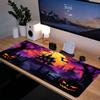 Halloween Spukhaus Sonnenuntergang Lila Orange Reflexion Extra Großes Gaming-Mauspad Rutschfeste Gummiunterseite Schreibtischunterlage Für Tisch