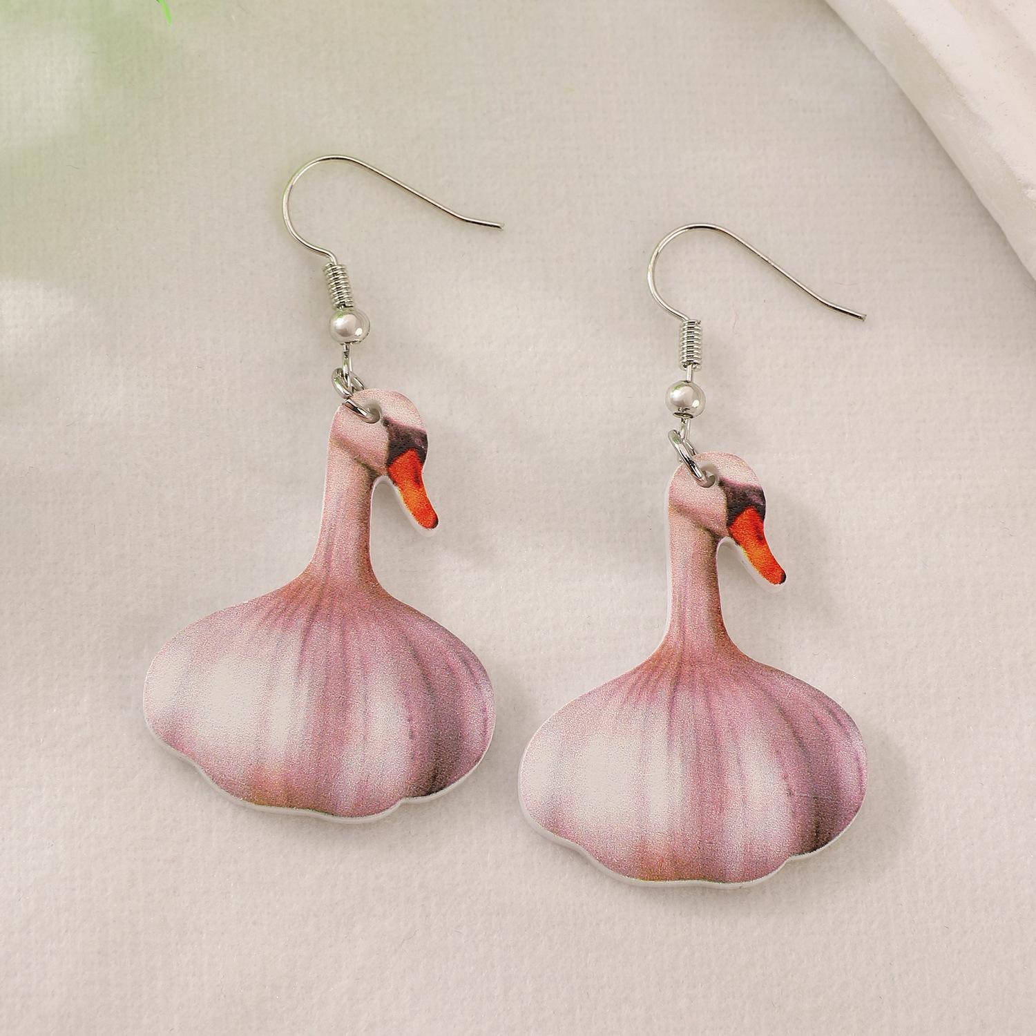 

Нове надходження Фестиваль моди Цікаві мультяшні тварини Веселі креативні сережки для жінок 1 pair(Wodden)