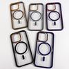 iPhone 16 Pro Max Color Block Magnetic Case for Apple 14/13/12 - Transparent, Drop-Proof, Protective Acrylic Cover