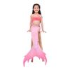 Costume da bagno da sirena per bambini, top a fascia da sirena, coda di pesce, vestito da principessa per bambine