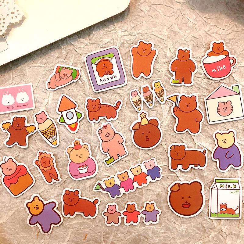 100 Rilakkuma Cartoon Animal Planner Stickers: Cute Japanese-Style Decoration