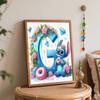 Disney Stitch Floral Donut Oil Paint Digital Painting Art Kit Handmade DIY Painting Kit Home Decor