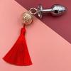 Anal Plug Smooth Surface Easy Insertion Metal Butt Beads Sex Toy for Adult Men and Women