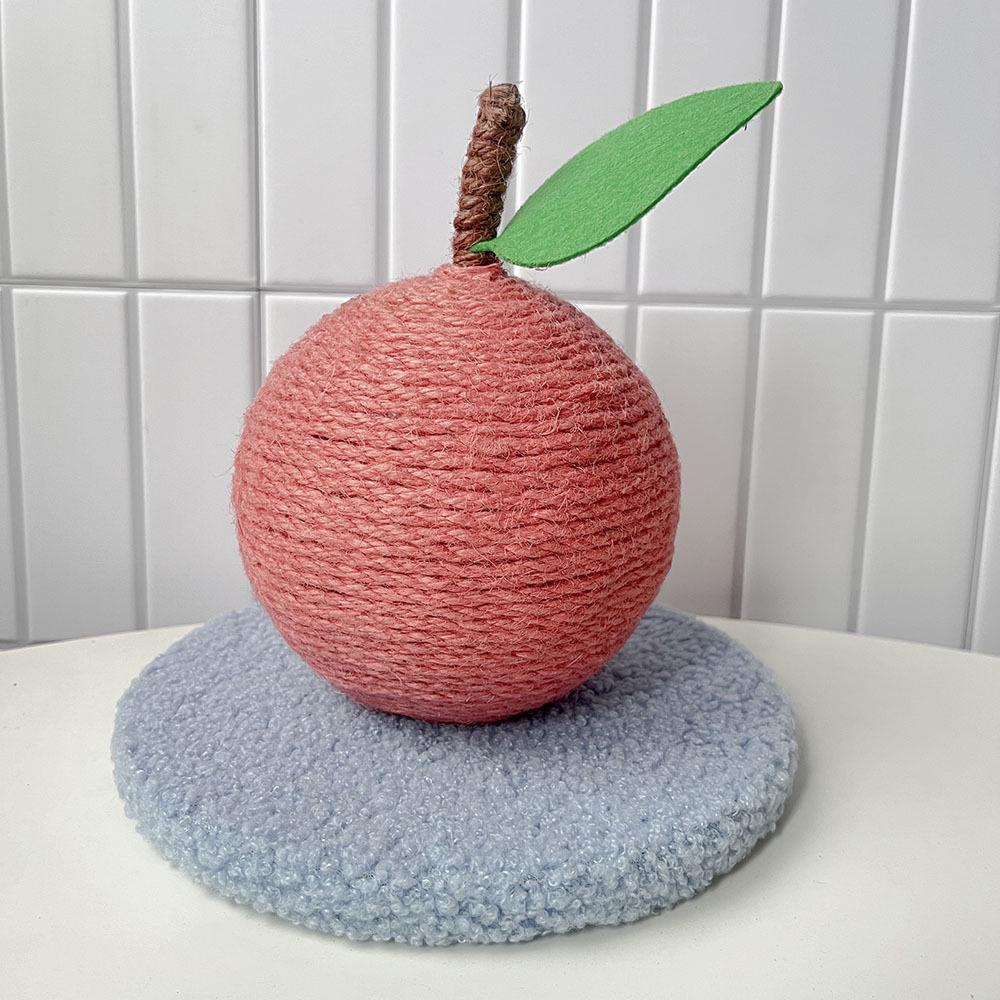 Sisal Cat Teaser Ball: Self-Entertainment Toy with Vertical Scratching Board