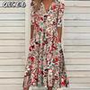 Fashion Summer Spring Short Sleeve V-Neck Casual Dresses