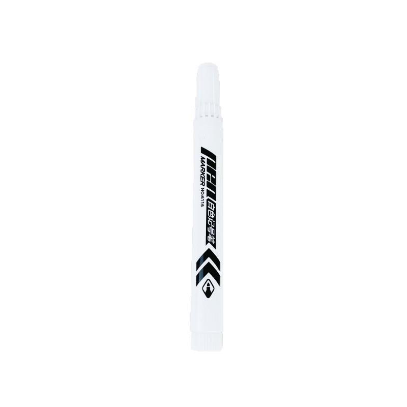White Oil-Based Quick-Dry Waterproof Indelible Broad Tip Marker Pen