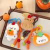 Cute Cartoon Persimmon Peanut Doll Keychain Kawaii Kitten Plush Hanging Ornament Bag Decoration Pendant Accessories Gift