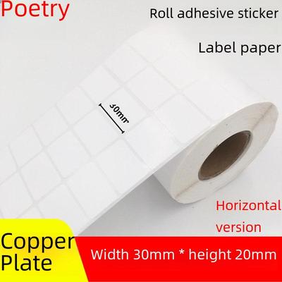 5000 listů samolepicího potahovaného etiketového papíru o rozměrech 30x20 mm pro digitální tisk