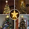 Christmas Decoration Glowing Tree Topper Glitter Shining Star Xmas Tree Ornaments for Home Decor Navidad New Year 2026 Gift