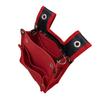 SK11 Canvas Tobi Waist Pouch, 2-Tier, BS, Red, TSH-2DBS-RD, Slim, Reinforced Bottom, with Inner Pocket
