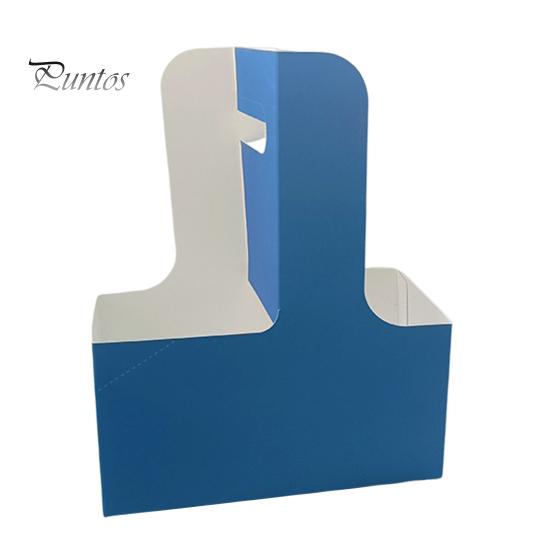 10 Pcs Disposable To-go Drink Carrier 2 or 4 Cup Paperboard Cup Holder with Handle Hot or Cold Drinks Carrier Box for Food Delivery Takeaway