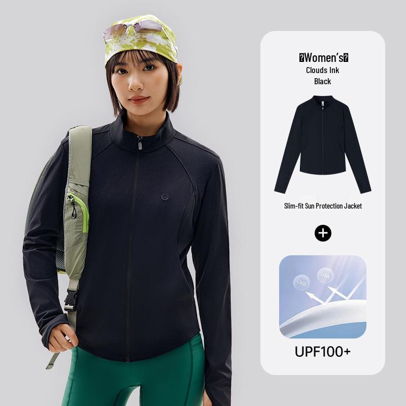 Tantuo Women s Slim-fit Antibacterial Ice-feel UV Protection Lightweight Windbreaker Jacket Double Extra Large