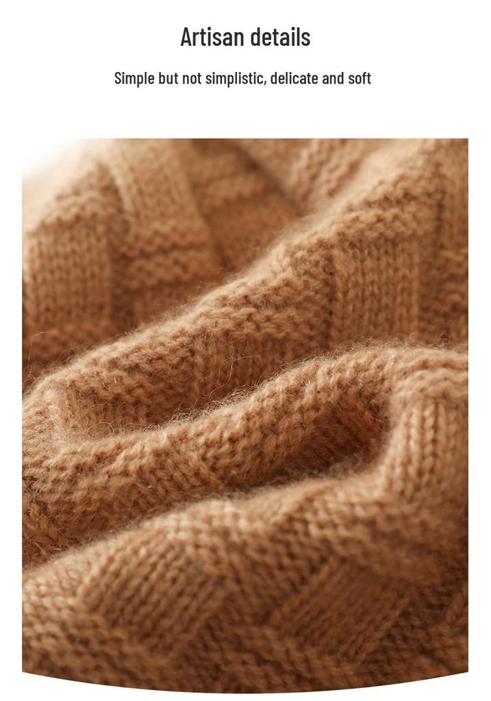 2025 Spring Women's High-End Cable Knit Cashmere Hat - Thick, Warm, and Stylish