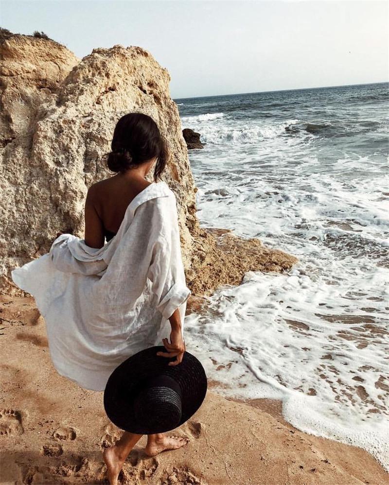 Chic Beach Cover-up: European & American Style Vacation Cardigan - 8 Colors