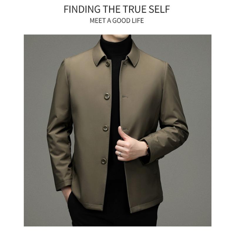 Autumn and Winter New White Duck Down Jacket Men's Middle-aged Dad Casual Men's Down Jacket Jacket