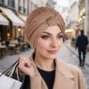 Wrap Style Twist Knot Turban Hat Elastic Islamic Headband Fashion Hijab Caps  Hair Loss