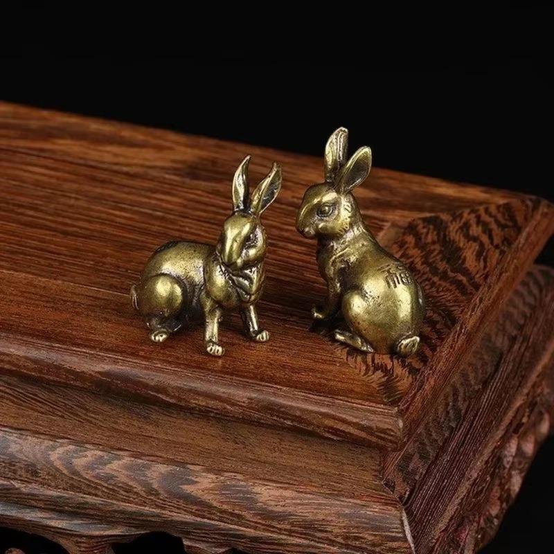 Chinese brass lucky zodiac mini bronze statue pure copper animal handmade home decoration