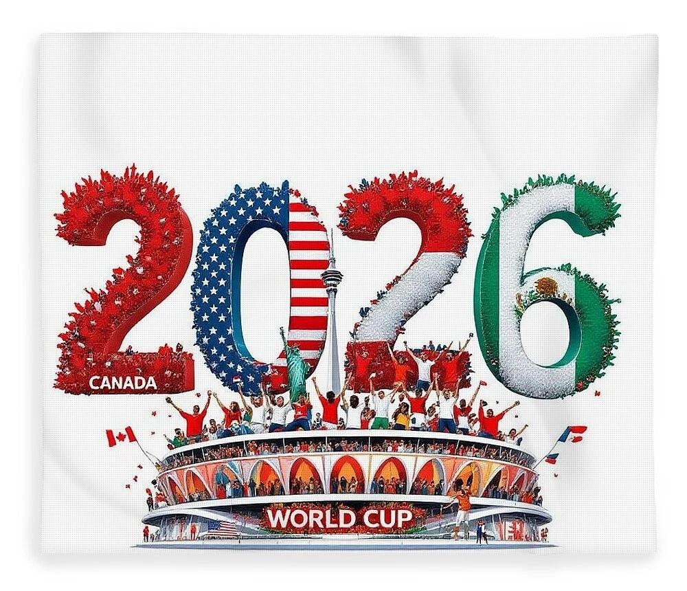 World Soccer 2026 Throw Blanket Soccer Season Game Day Blanket Boys Fan Gift