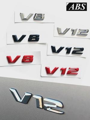 3D ABS chromowane litery naklejka na błotnik samochodu V12 V8 emblemat logo dla S600 W222 S500 W140 CL600 M275 CLS63