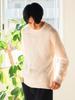 Beams Heart Men's Large/Small Knit Geometric Print Crew Neck Knit, OFF_WHT, Size M
