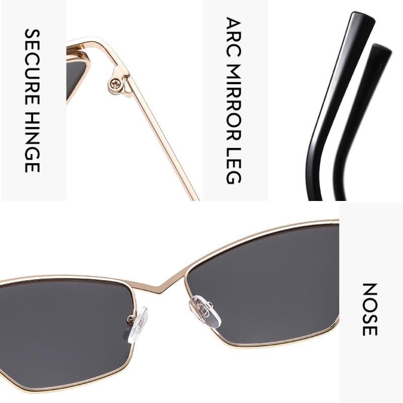 New Luxury Brand Design Fashion Cat Eye Sunglasses Women Ins Fashion Small Frame Sun Glasses Eyewear Shades