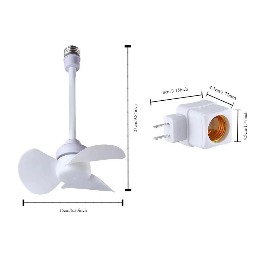 White Socket Small Fan Cooling Tools Small Fan Plug and Play Portable Mini Fan  Home
