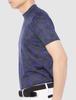 Golf Wear Mesh Jacquard Print Short Sleeve Mock Neck Shirt Sweat Absorbent Quick Drying Stretch E2MA2002 Deep Navy XL [Mizuno]