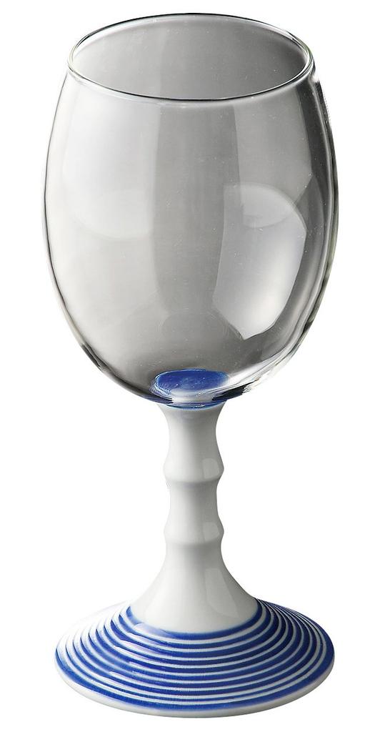Arita Ware Romantic Wine Glass (Gift Boxed) Line (Blue)