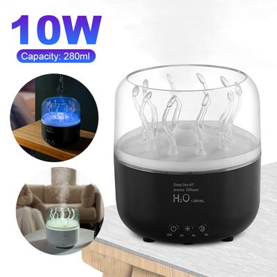 Humidificateur Méduse Diffuseur d'Huiles Essentielles avec Lumière 7 Couleurs Humidificateur à Brume Froide Diffuseur d'Arôme pour Chambre à Coucher Bureau à Domicile