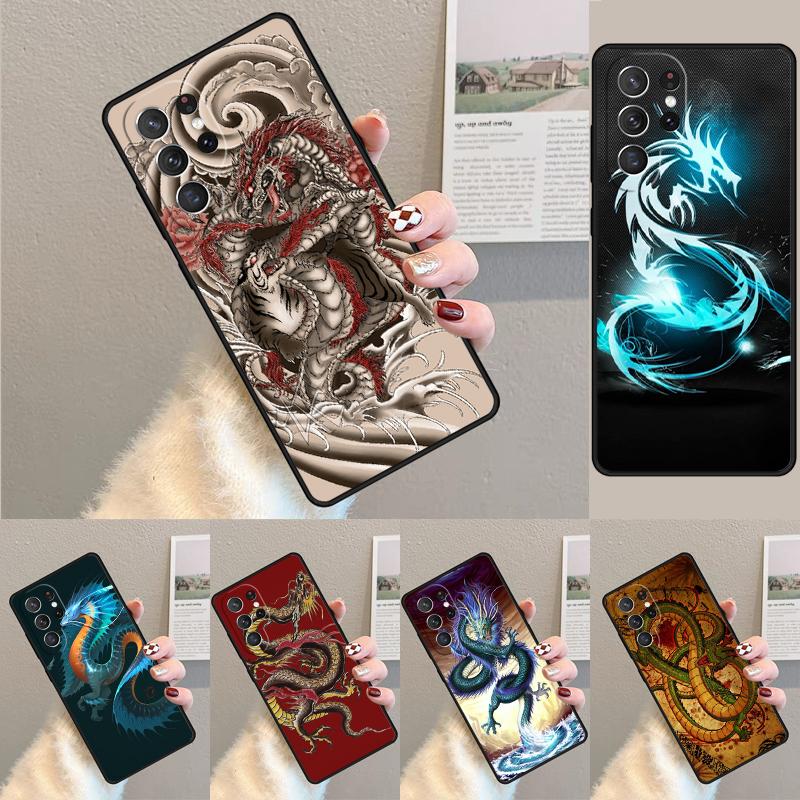 Legendary Chinese Dragon Silicone Phone Case For Samsung Galaxy Note 10 Pro S26 S25 S24 S23 S22 S21 Plus S25Ultra Capa Cover