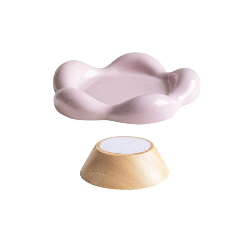 

Миска для кошачьего корма в форме цветка, нескользящий поднос для лакомств, креативная керамическая миска для кошек, для дома фиолетовый