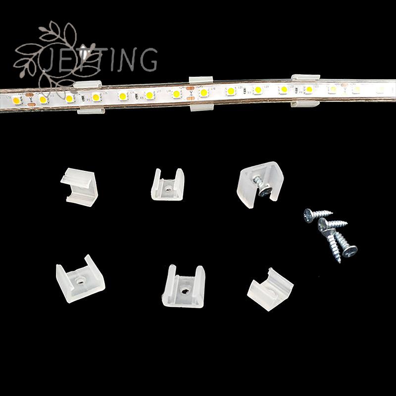 

Hot 20PC LED Strip Fix Clips Connector For Fixing 2835 Neon Light 220V COB Plastic Buckle Flexible Accessories 10/12/14/17/20mm 10MM