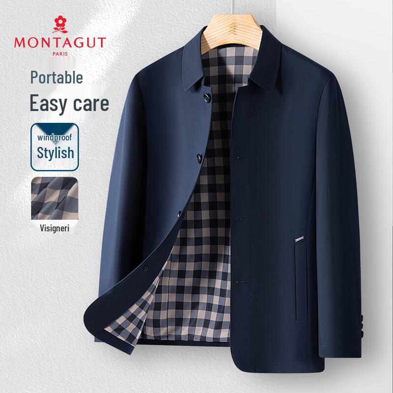 

MONTAGUT Men s Windproof Casual Lapel Jacket M (170/88A)