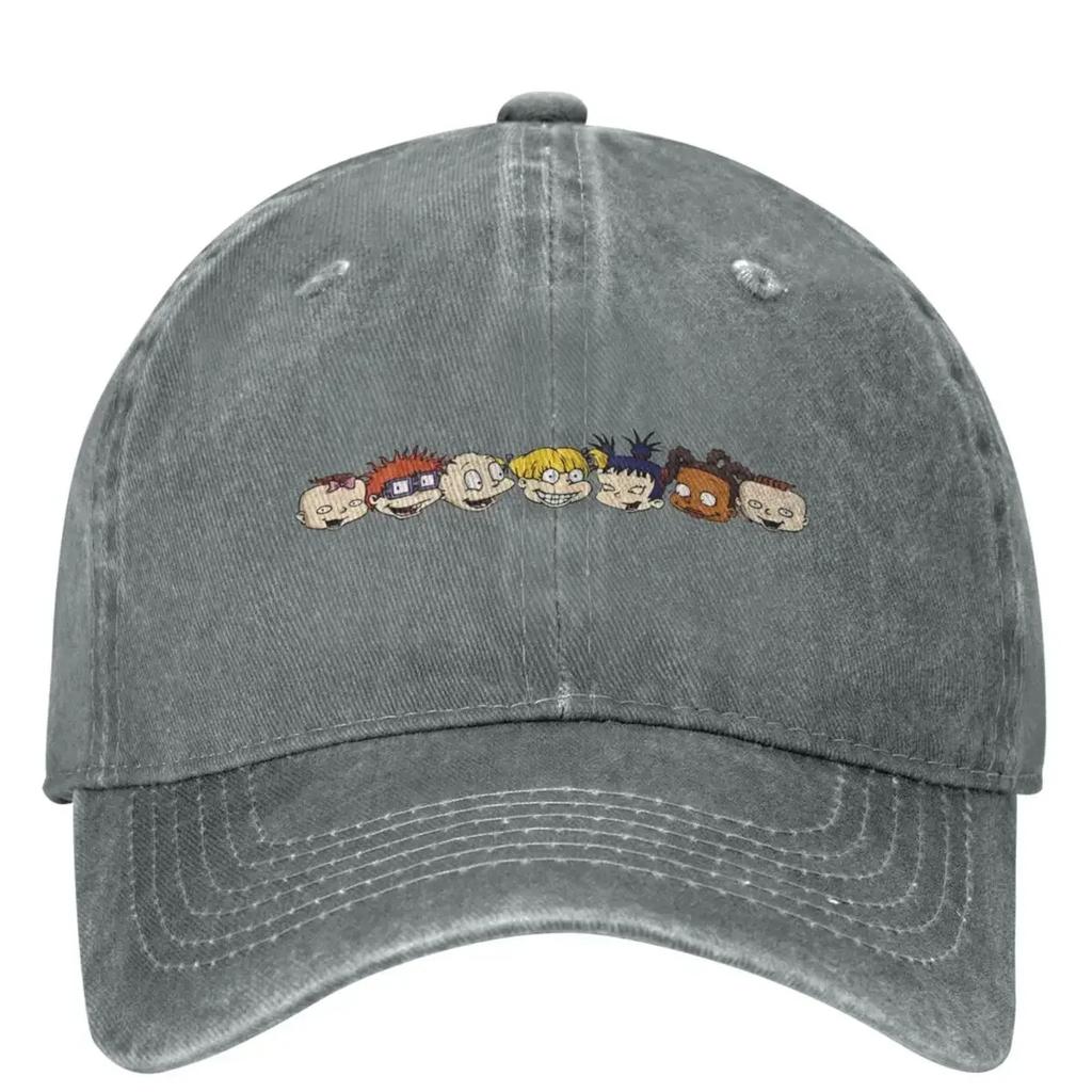 Funny Film Rugrated Character Headshots Line Up Casual Baseball Cap Summer Trucker Hat Snapback Cap Unisex Retro Baseball Caps