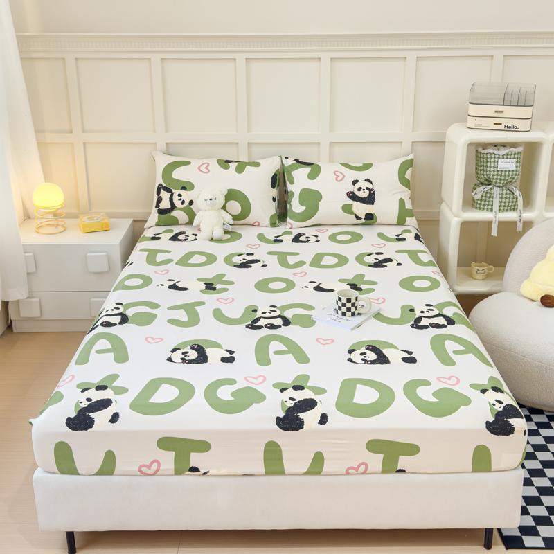 Hautfreundliches Spannbettlaken 100% Baumwolle Bettlaken Cartoon-Stil Bettbezug Home Matratzenschoner Lençol (Kissenbezug muss bestellt werden)