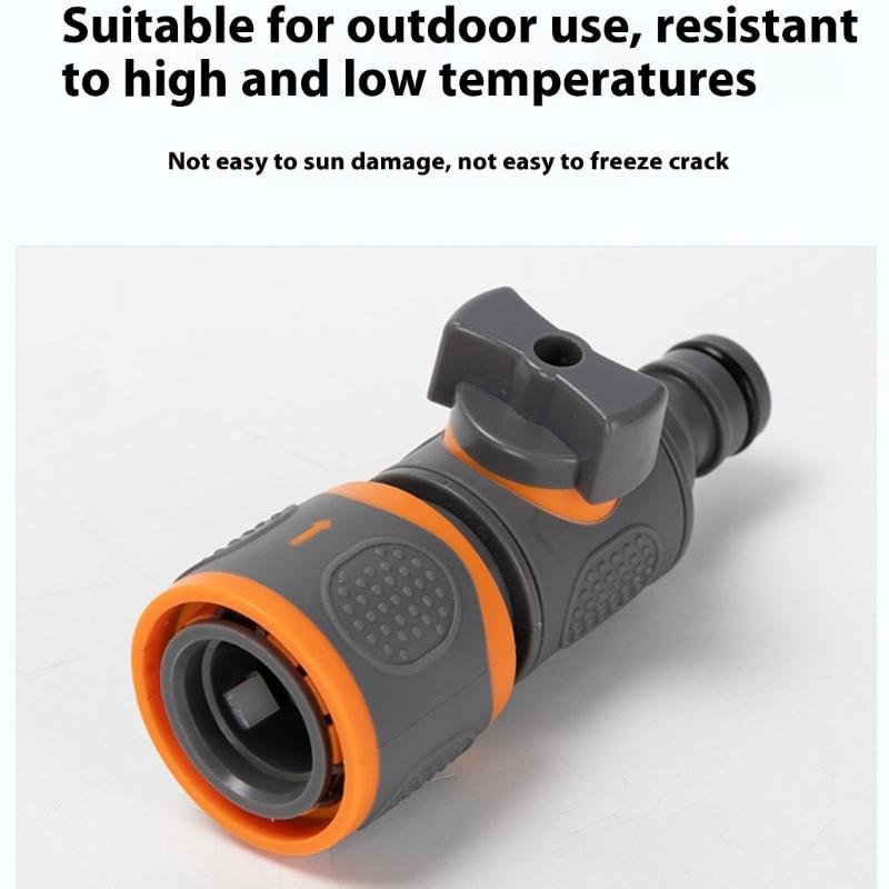 Garden Hose Pipe Tube Quick Release Valved Connector with Control Valved Extender Hose End for Horticultural Irrigation