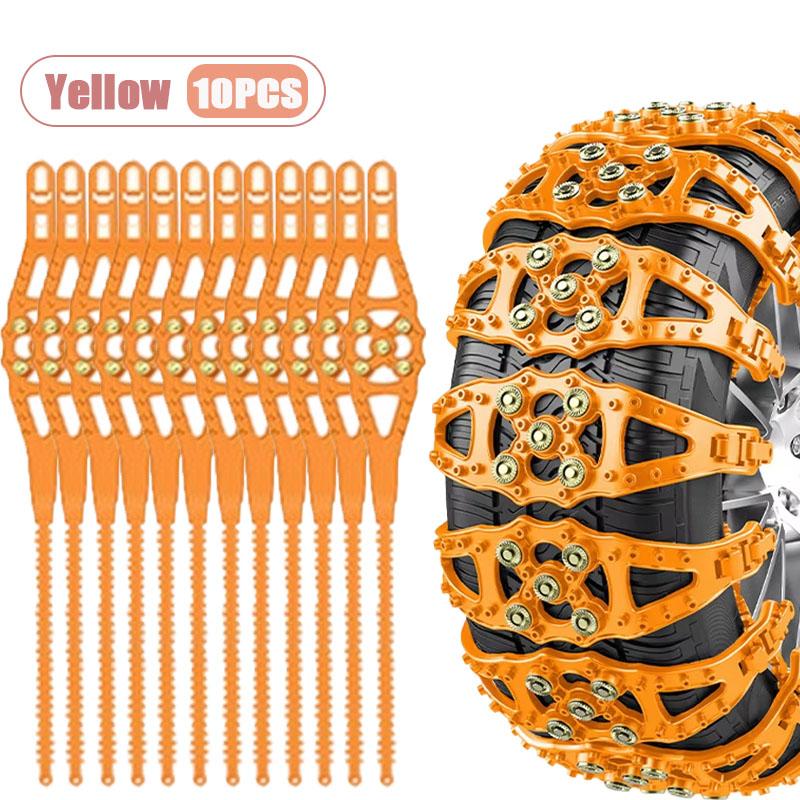 1/5/10PCS Heavy Duty Snow Chains Universal Fit for Car Truck SUV Ice Snow Traction Fishbone Design Durable Anti Slip Chains
