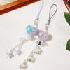 Floral Design Flower Bag Pendant Sweet Mobile Phone Pendant Heart-Shaped Keychain  Key Accessory