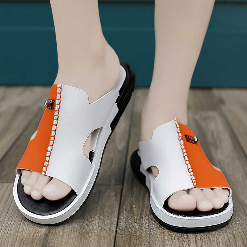 Fashion Slip Resistant Round Nose Low Sandal Men's Non-slip Slippers Shoes Sendal Sneakers Sports Styling Character Trendy Obuv