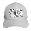 Black and White Trippy Print Baseball Cap Ball Cap Thermal Visor Designer Hat Big Size Hat Unisexs Caps Womens