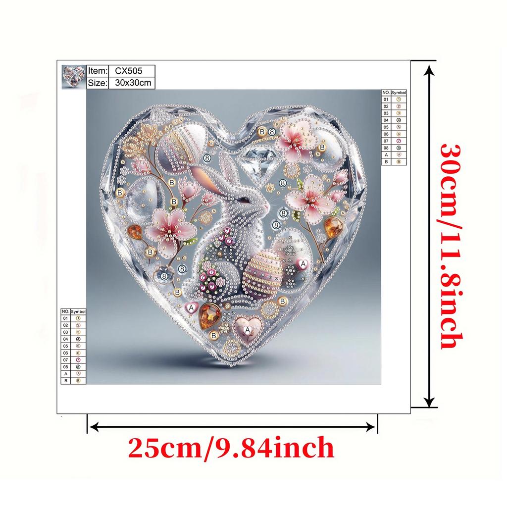 Easter Special Shaped 5D DIY Partial Drill Diamond Painting Kits for Adults Home Wall Decor Diamond Dots Paintings 11.81x11.81in