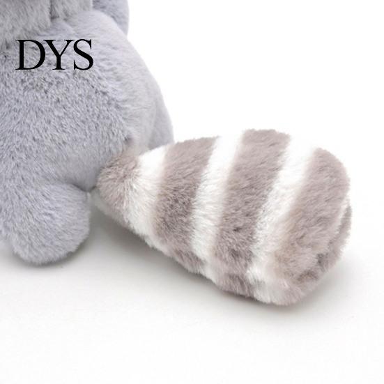 Puppe Schlüsselanhänger Waschbär 3D Augen Niedlich Langer Schwanz Plüschtiere Schmuckstück Weiches Hängendes Stofftier für Schlüsselanhänger Anhänger Rucksack Dekoration Mädchen Geschenk Plüsch